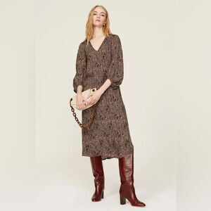 Vanessa Bruno | Vahina Dress Paisley Multicolor Balloon Sleeve FR 38